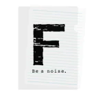 noisie_jpの【F】イニシャル × Be a noise. クリアファイル