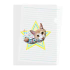 保護ねこの家のお洋服ラテ王子by黒豆猫 Clear File Folder