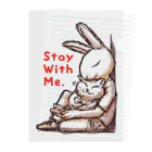 BeachBunnyのうさぎとねこ　Stay With Me Clear File Folder