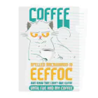 Samezineの猫のコーヒーの面白い名言 Clear File Folder