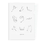 NEKO CHAN FUFUFUのoutline of cat Clear File Folder