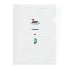 shiga-illust-sozai-goodsのカイツブリ 〈滋賀イラスト素材〉 Clear File Folder