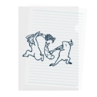 GOODS SHOP【そぞろな小窓】 SUZURI店の【ぎがといっしょ】《紺線》 Clear File Folder