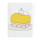 みにゆん　ねこの可愛い子犬ケーキ Clear File Folder