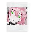 ねんねのピンク髪の女性 Clear File Folder