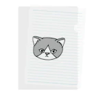 とつこまのお店屋さんのハチワレ子猫（ドット黒） Clear File Folder
