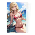 天乃鯱の金髪ギャルのビキニ Clear File Folder