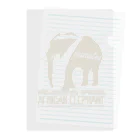 t-shirts-cafeの『アフリカゾウ』絶滅危惧種（レッドリスト） Clear File Folder