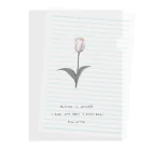 rilybiiの🌷 White Grayish Cherry Blossom Tulip . Clear File Folder