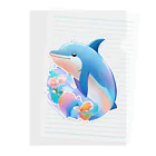 dolphineの可愛いイルカ Clear File Folder