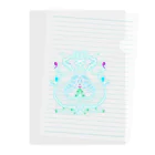 ちゃすみんwith Dragon&Angelのツイン龍Dragon light blue Clear File Folder