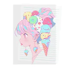 ヤバいTシャツ屋しゃんの暑い夏はアイスだ010！ Clear File Folder