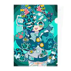 shirakamihakushiのピーコックグリーン Clear File Folder