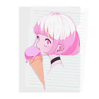 ヤバいTシャツ屋しゃんの暑い夏はアイスだ012 Clear File Folder