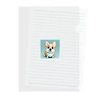 sweetsmailstudioの3Dイラストコーギー Clear File Folder