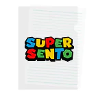 サウナの洋服屋さんのSUPER SENTO（スーパー銭湯） クリアファイル