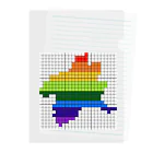 ドット絵ぐんまのドット絵ぐんま24 レインボー Clear File Folder