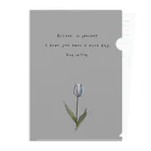 rilybiiのTULIP, white gray blue . クリアファイル