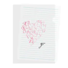 gyonic calligraphyのHeart Of Alphabet Clear File Folder