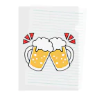 ゆちのへやのビールジョッキで乾杯！イラスト Clear File Folder