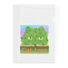 Charamaru MarketのＣＡＴ　ＴＲＥＥ Clear File Folder