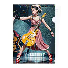 AiMu_Factory🌺🏝のRockabilly Girl / ロカビリーガール_ギター01 Clear File Folder