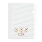 Bordercollie Streetのch-latte5 Clear File Folder