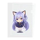 KAZAHANAのネコ耳ふぅちゃん Clear File Folder