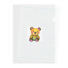 Okuizumoのかわいいくまのイラストのグッズ Clear File Folder