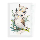 フクロウの森の癒しフクロウ Clear File Folder