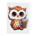 Vasetti_pressのフクロウとコーヒー Clear File Folder