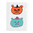 こいぬしょっぷのこいぬのハロウィンファイル(ジャック・オ・ランタン) Clear File Folder