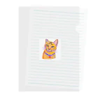 ネコフスキの鮮やかな凛々しい猫さんのイラストグッズ Clear File Folder