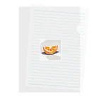 萌え断グッズのオレンジの断面 -隠れハート- Clear File Folder