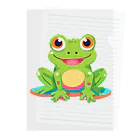 Tiny Cute Crittersのかわいいカエル Clear File Folder