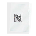 teru8376のイラスト　猫 Clear File Folder