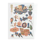 浮世絵ショップ のどぐろ　UKIYOE SHOP NODOGUROの新板車つくし/ New board, full of cars Clear File Folder