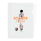 Basketball-boosterのバスケ女子 STARTS HERE  ここから始める クリアファイル