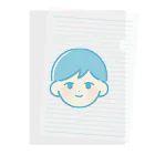 ashitakara_honkidasuのboy_line blue Clear File Folder