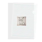 Kemasatariの猫の絵 Clear File Folder