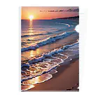 sawatchの浜辺の夕日 Clear File Folder