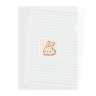 SAKIのウサギのシンプルで可愛いカラーイラスト Clear File Folder