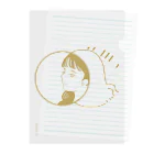 WAKU Shopのピアノ弾きの女の子 Clear File Folder