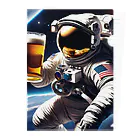 宇宙開発デザイン科の酒飲みアストロノーツ Clear File Folder
