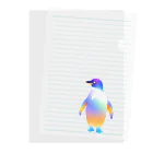 CharmZoo(チャームズー)のグラデーションペンギン Clear File Folder