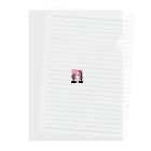 YOKAZE KASUMIの鮮やかなピンクが背景のかわカッコイイグッズ！ Clear File Folder