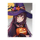 那須モバイル店の魔女っ子　ハロウィン Clear File Folder