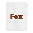 古着風作製所のFOX Clear File Folder