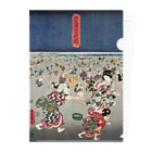 浮世絵ショップ のどぐろ　UKIYOE SHOP NODOGUROのタコ　明石浦汐干狩図 / Akashiura clam digging  Clear File Folder