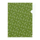 B-catの微生物パターン緑_アイテムいろいろ Clear File Folder